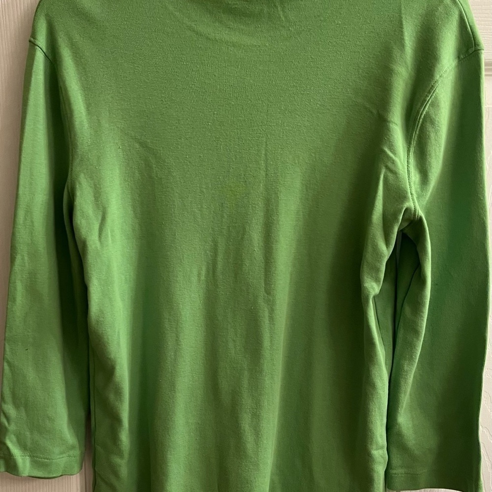 JONES NEW YORK ~SPORT~GREEN BLOUSE~LG - Picture 6 of 8